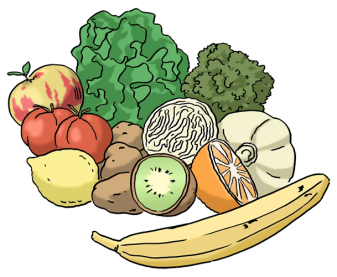 Leckeres Gemüse und Obst